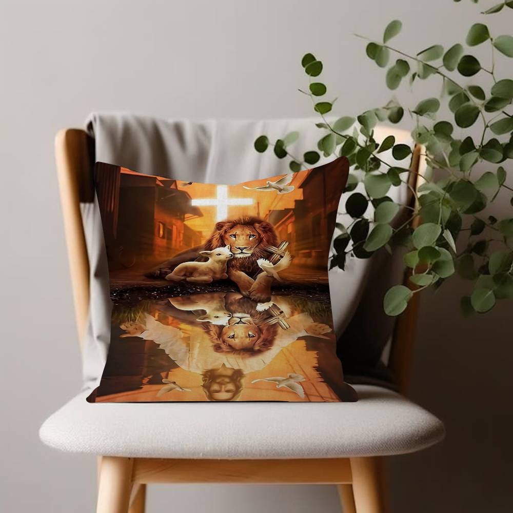Holy Religious Belief God Jesus and Holy Spirit Pillow Anime Pillow Sofa Bed Head Pillow Cover Cushion Cover Fashion