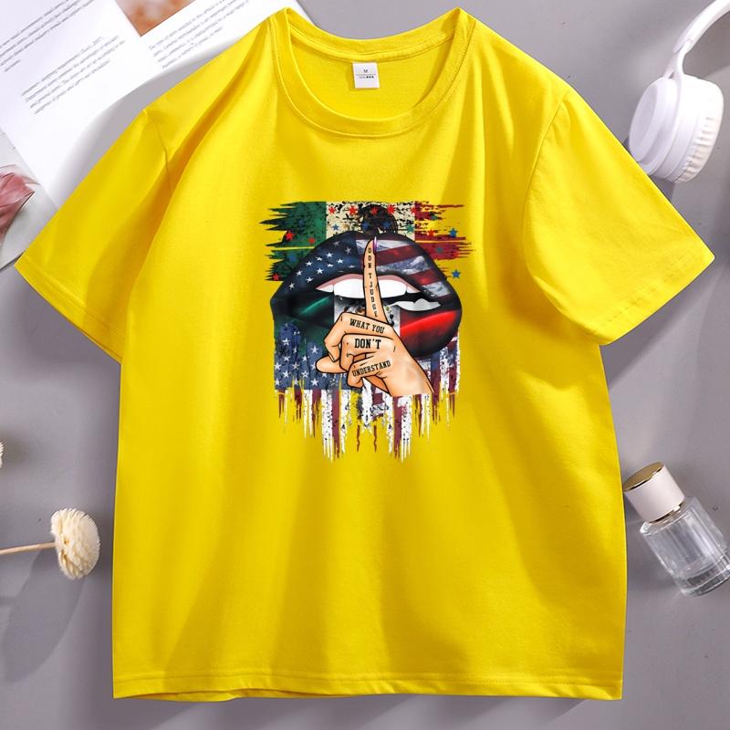 Mexico American Flag Tshirt Unisex Women Short Sleeve Cotton Mexican Pride Graphic Tee Casual Round Neck Breathable Male Clothes