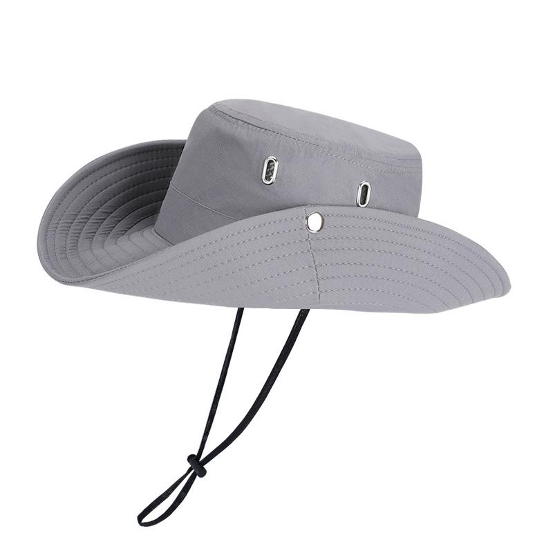 9256 летняя уличная шляпа для рыбалки и походов для детей, дышащая, универсальная, солнцезащитная шляпа, мужская шляпа-ведро с широкими полями для защиты от солнца
