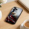 Cool Eagle Phone Case For iPhone17,16,15,14,13,12 Plus,Max Soft Silicone Black Cover