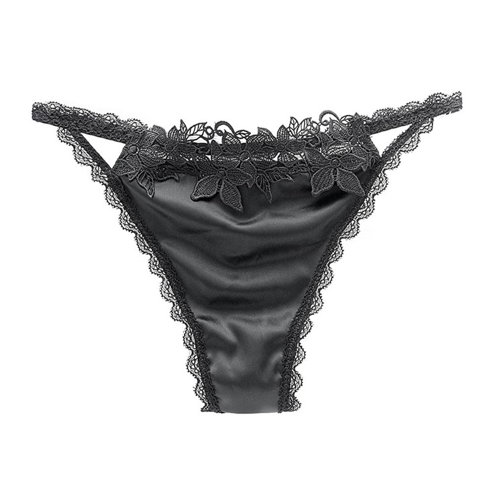 Женское сексуальное блестящее атласное нижнее белье Кружевные трусики на каждый день