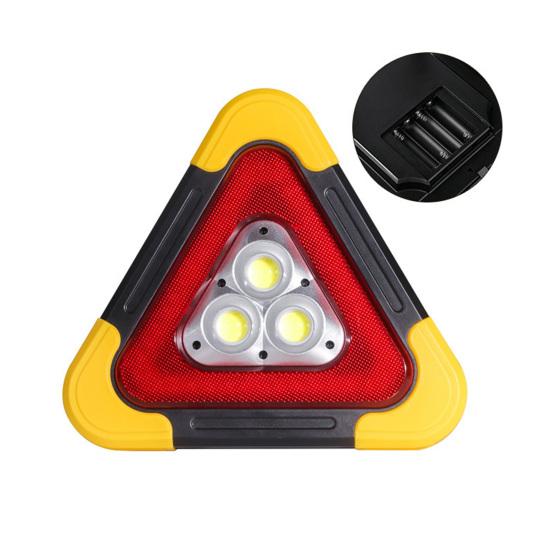 Car Emergency Breakdown Warning Triangle Red Reflective Safety Hazard Lamp Vehicle Tripod Stop Logo LED Light