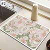 Black Marbling Super Absorbent Tableware Dish Drying Mat Kitchen Bottle Anti-slip Rug Luxury Kettle Dinnerware Bar Counte