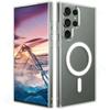 Магнитный чехол для Samsung Galaxy S24 S23 Ultra Plus S22 Ultra Crystal Clear, защитный чехол, совместимый с прозрачной крышкой Magsafe