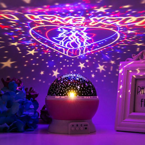 Светодиодный ночник с USB-кабелем, вращающийся на 360 градусов, без бликов, романтический, красочный, звездный проектор, настольная лампа, украшение