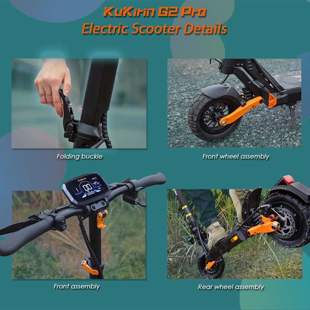 2026Новый электросамокат KuKirin G2 Pro ABE с сертификацией ABE, двигатель 500 Вт, аккумулятор 48 В 15 Ач, запас хода 58 км, 9-дюймовые колеса
