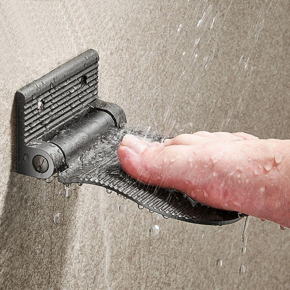 Aluminum Zinc Zinc Alloy Bathroom Pedals Wall Mounted Shower Footstool Stable Shower Foot Rest  Shaving