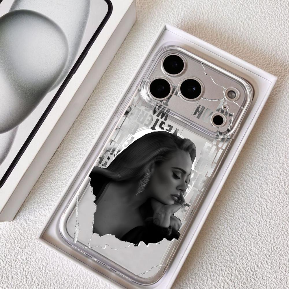 Чехол для телефона певицы А-Адель А-Акинс Для iPhone 17 16 15 14 13 12 Pro Max Plus С Магнитным Кристально Чистым Чехлом Беспроводная Зарядка