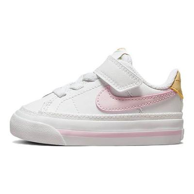 Детские кроссовки Court Legacy TD Бело-Розовые из пены Sesame Honeydew DA5382-115