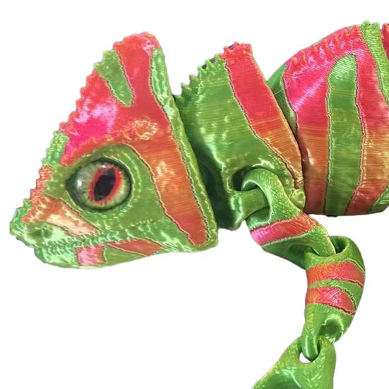 3D Printed Lizard Figurine Articulated Chameleon Lizard with Movable Joints Flexible Lizard Fidget Toy for Kids Gift Home Desk Decor