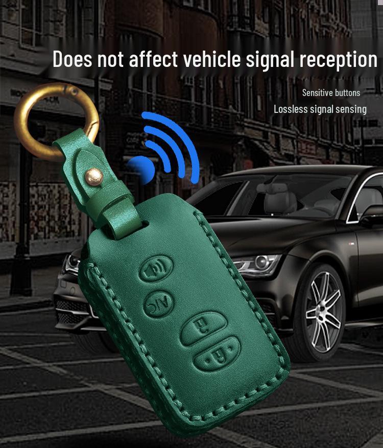 Чехол для ключа из натуральной кожи для Toyota Highlander и Land Cruiser (Старые модели)