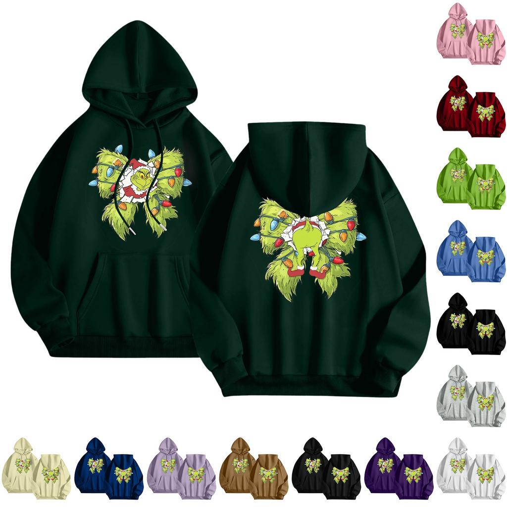 Женский модный повседневный худи с длинным рукавом и принтом