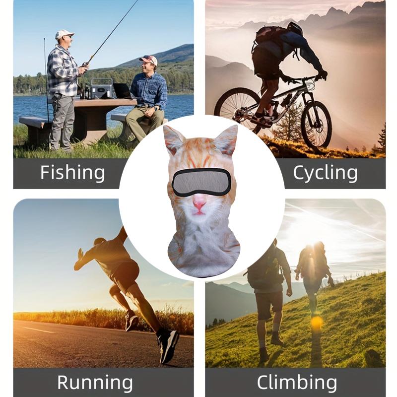 Маска Красной Шапочки для мужчин и женщин, смешная с ушками, милый 3D-узор, для активного отдыха, с животным принтом, для Хэллоуин-вечеринок