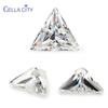 True Triangle Cut Bulk Moissanite Beads 0.5-5 Carat D Color VVS1 GRA Certified Lab-grown Gemstone Jewelry Material