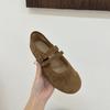 Mary Jane Shoes Women's Autumn 2025 New French Shallow Mouth Single Shoes Flat Red Ballet Shoes Soft Leather Soft Sole