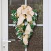 Украшение для входной двери Высококачественные материалы Красивое праздничное украшение Имитированная гирлянда Имеет много применений Элегантный венок