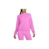 Solid Color Crew Neck Casual Long Sleeve Sweatshirt Women Tops Pink FB5126-675