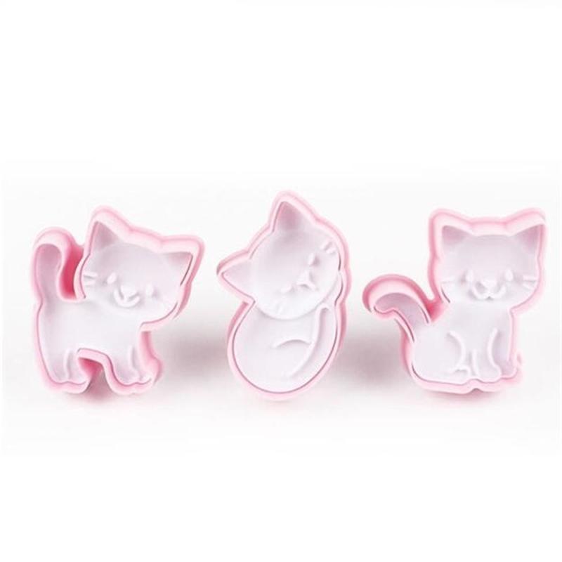 1 шт. форма для украшения торта своими руками, формочка для печенья в виде кошки из пластика KTY