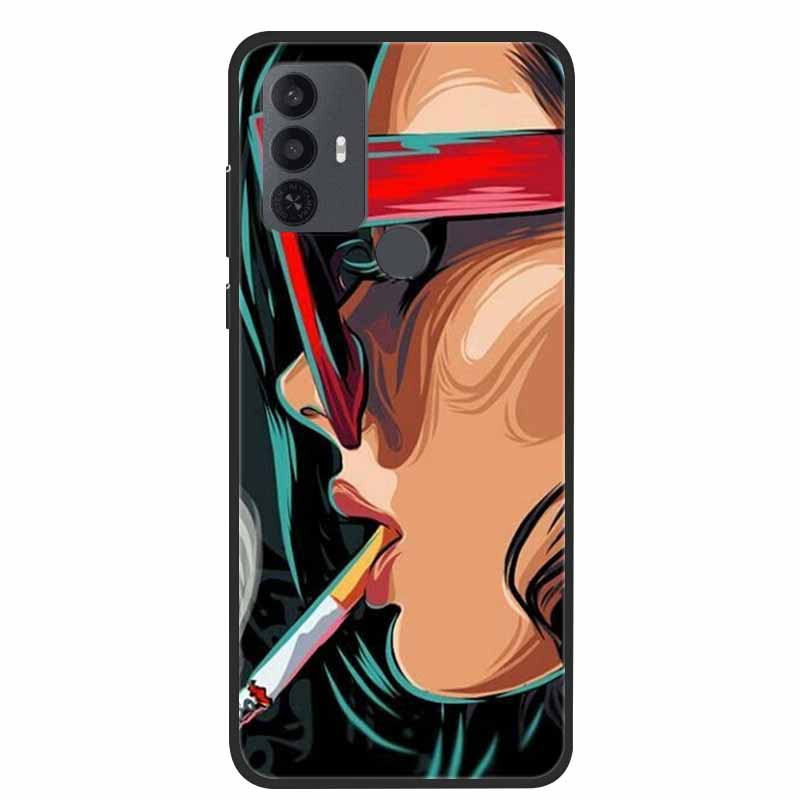 Для чехла TCL 30 SE Роскошный Мягкий Силиконовый Защитный Чехол с Животными для Телефона для Чехла TCL 305 306 30SE TPU Funda для TCL30SE Мультяшный