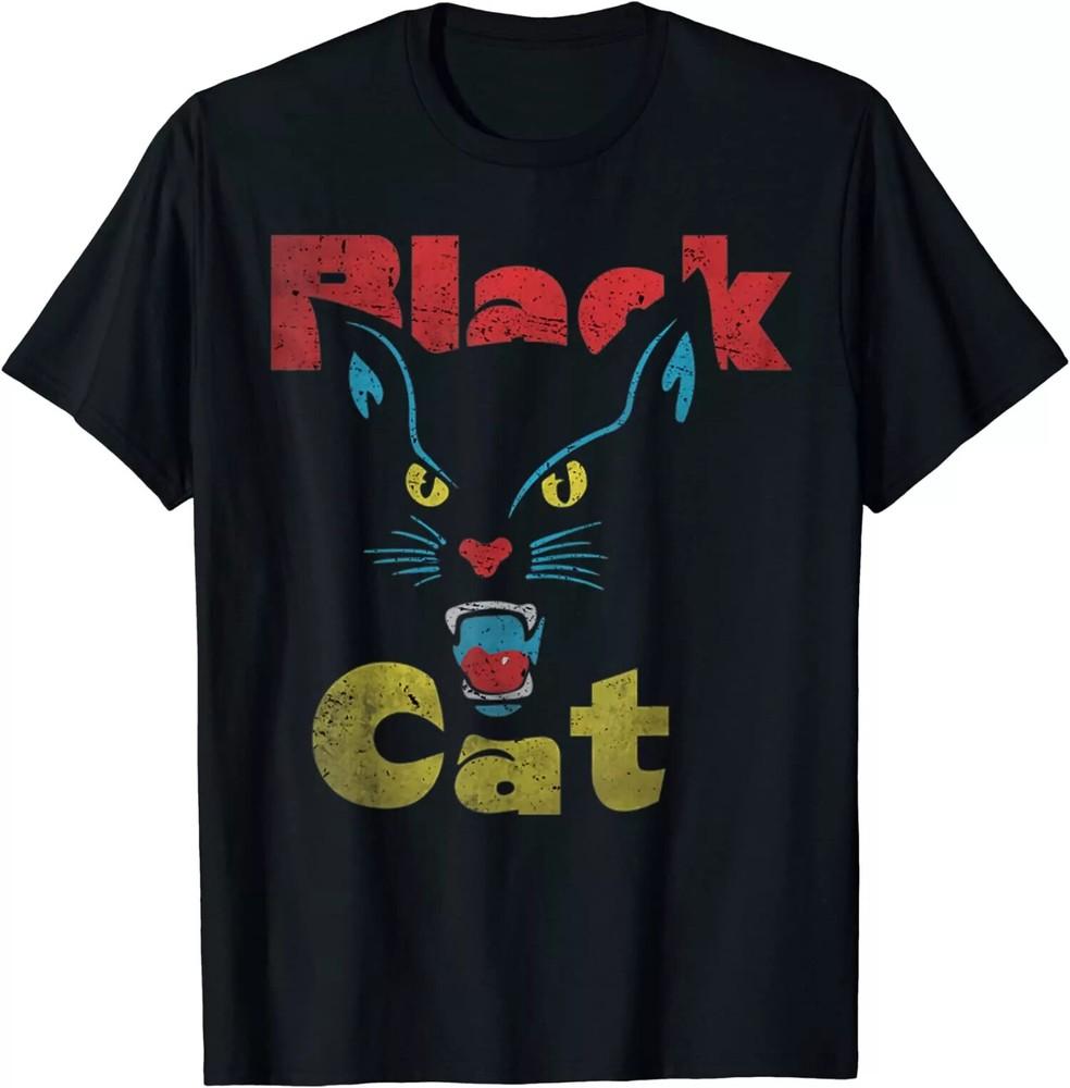 NEW LIMITED Retro Black Cat Retro Vintage 70s Tee T-Shirt S-3XLwebp