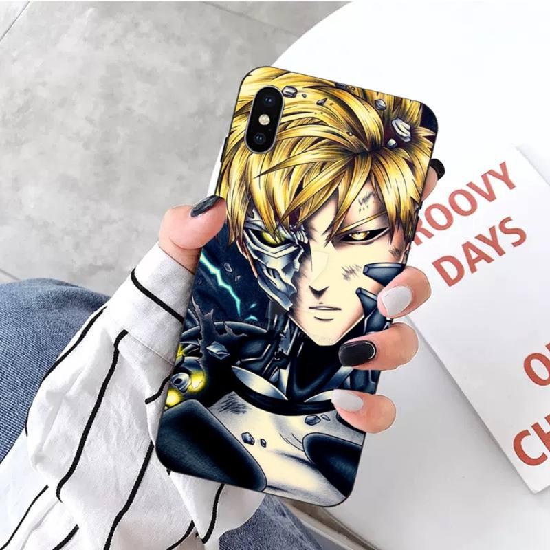Чехол для телефона One Punch Man Genos для iPhone 14 13 12 11 XS X 8 7 6 Plus Mini Pro Max SE 2022, мягкий черный чехол для телефона