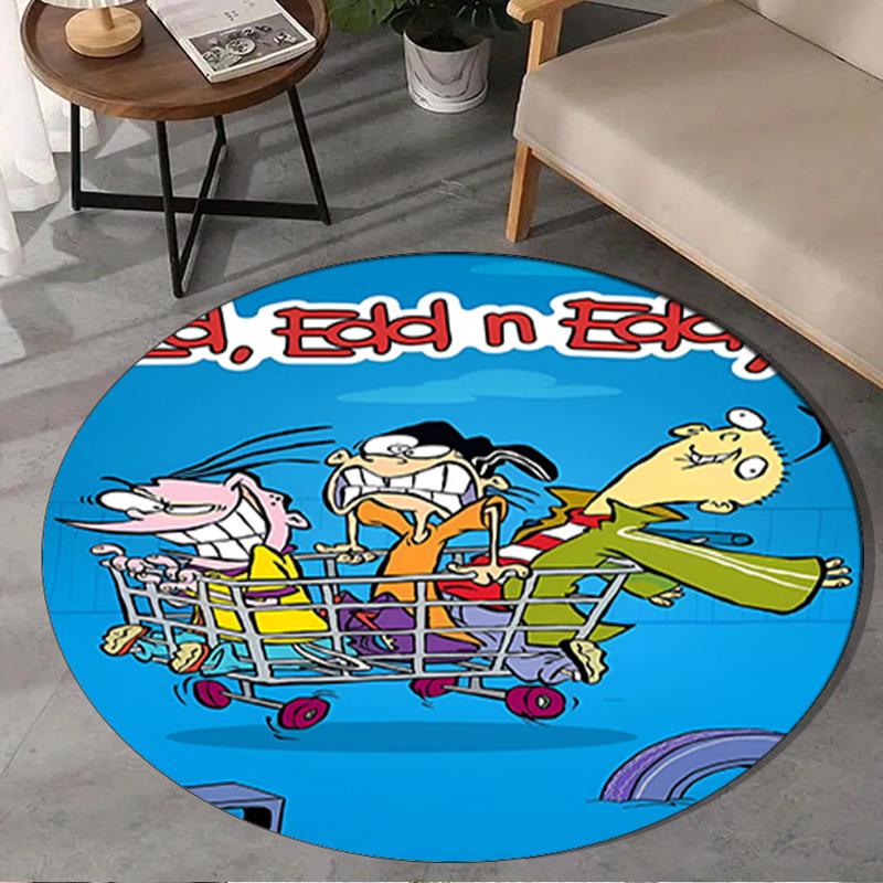 Ed Eddy Mystery Round Rug for Livingroom,Bedroom, Palyroom, Chair Rug, Area rug, Circle Carpet, Large Size Fan Christmas gift