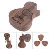 Wood Guitar Pick Storage Box Container Portable Guitar Pick Box Holder Rotating Open Guitar Pick Collector Birthday Gift