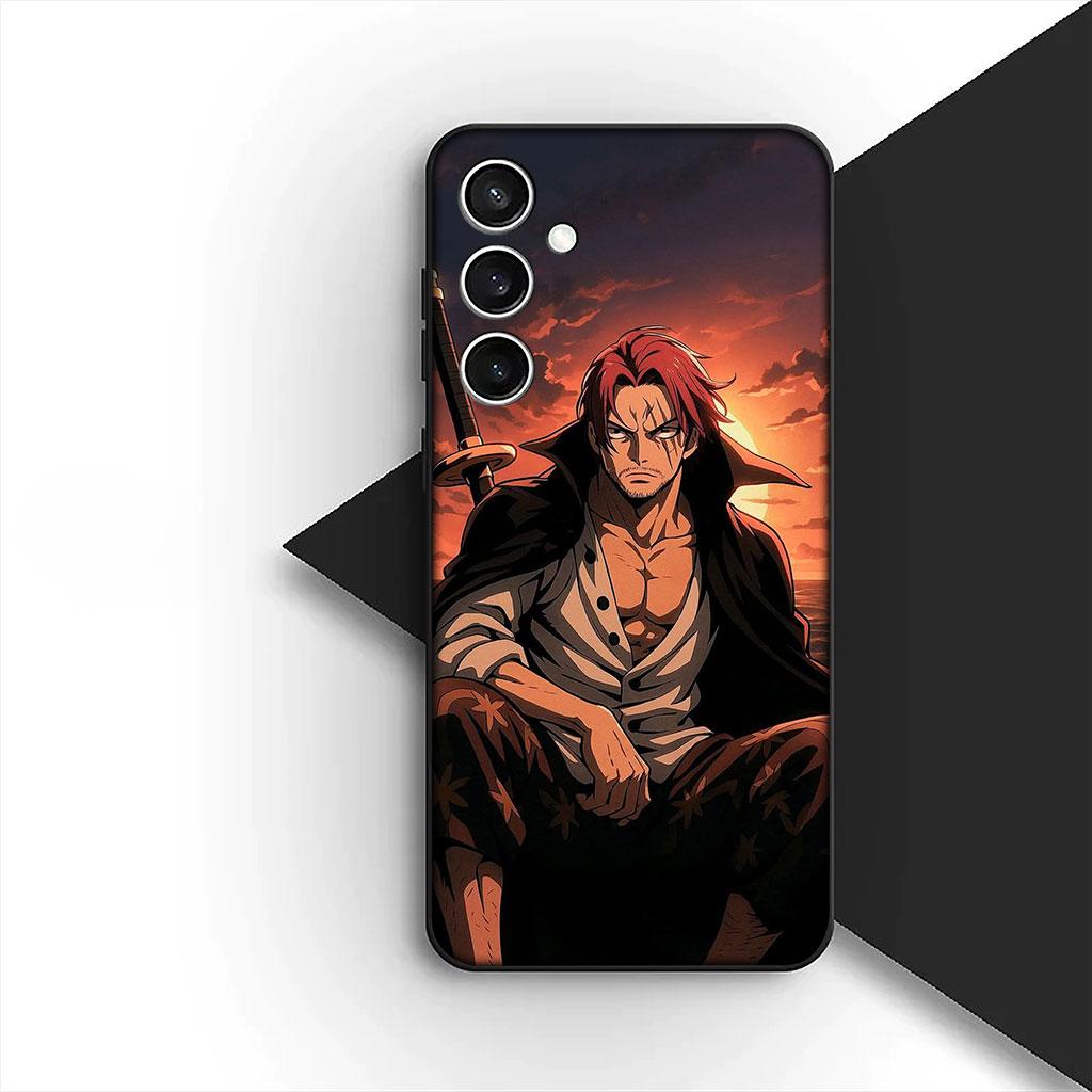 Phone Cover for Motorola Moto G86 G57 E14 E15 G14 G34 G35 G84 G24 A54 G15 Power E22 Soft Case Shanks Red Hair One Pieces Luffy