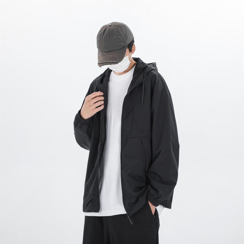 Куртка Куртка Мужская Куртка С Капюшоном Ветрозащитная Верхняя Одежда Для Подростков Повседневная Мужская Одежда