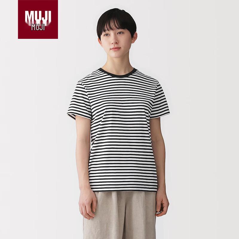 MUJI Футболка с коротким рукавом и круглым вырезом, ткань Tenjiku
