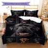 Bull Dogs Pattern Bedding Quilt Set Quilt Cover Pillowcase Home Decoration Gift (1 * duvet cover + 2 * pillowcase, without core)
