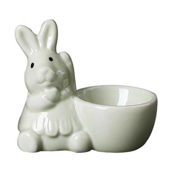 Керамическая подставка для яиц в виде кролика, декор для стола для завтрака, подставка для яиц в виде кролика для яиц всмятку, украшение для дома на Пасху