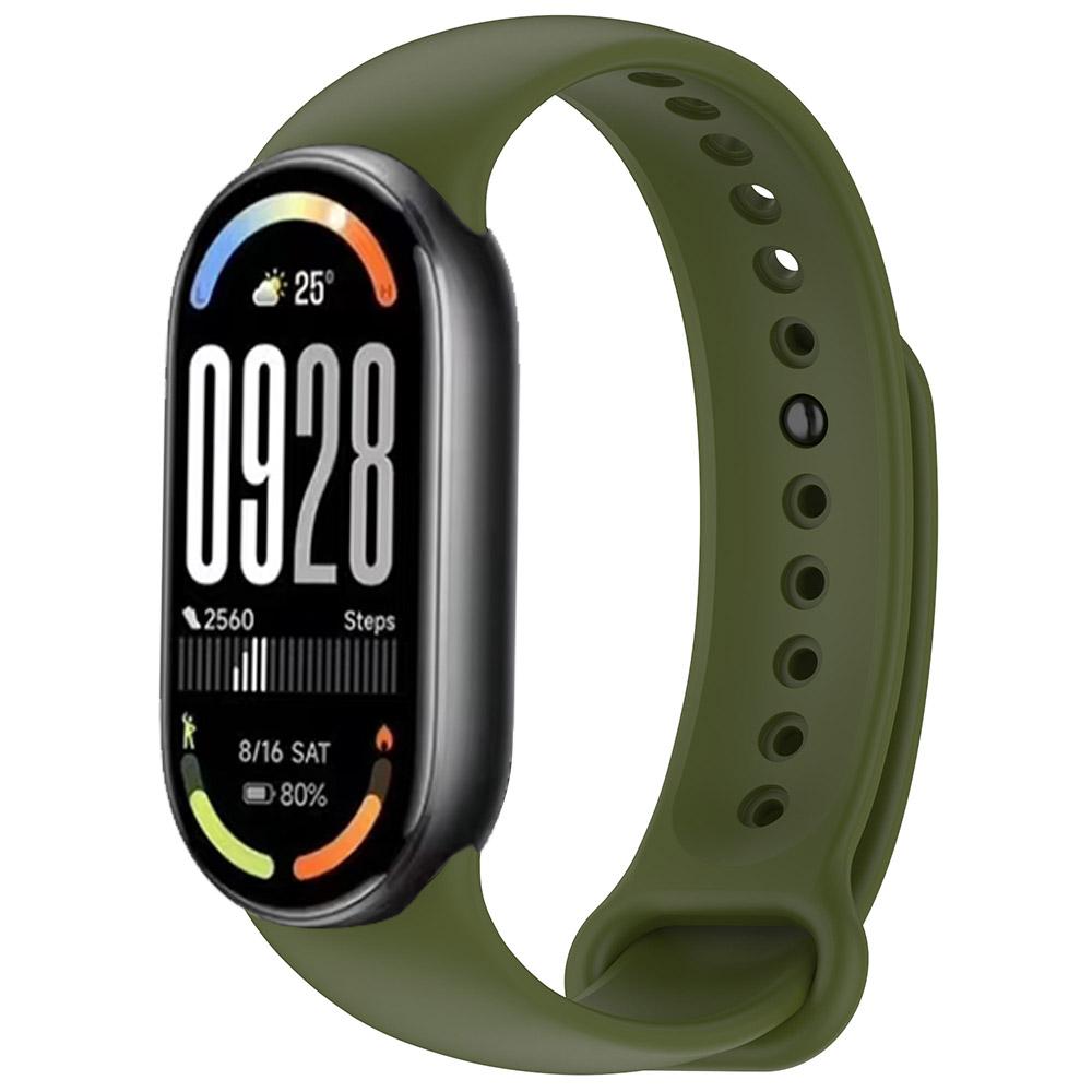 Спортивный силиконовый ремешок для Xiaomi Mi Band 10 9 8 NFC Мягкий дышащий сменный ремешок для запястья для Xiaomi Mi Band 10 Браслет Correa