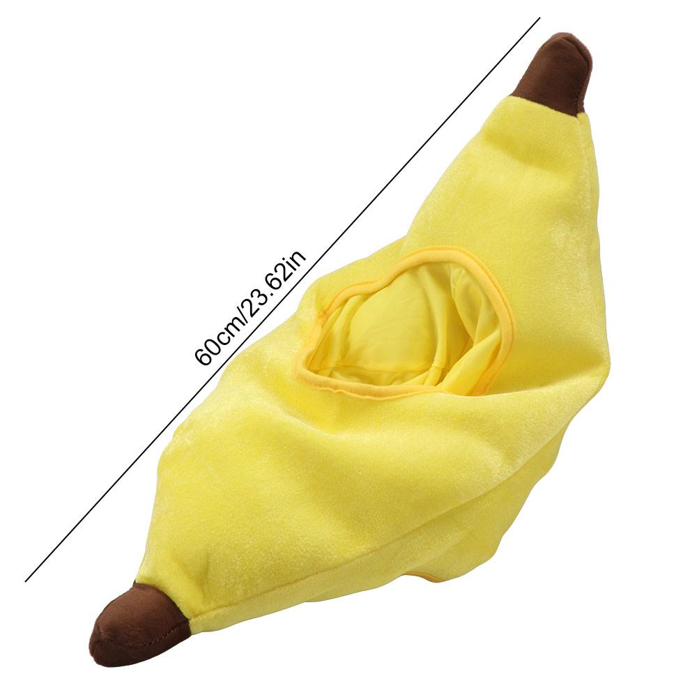 Cute Yellow Banana Cap Creative Banana Head Cover Gift Plush Fruits Hat Carnivals