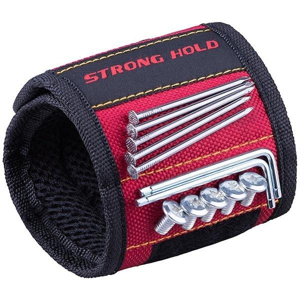 Magnetic Wristband with Strong Magnets for Holding Screws, Nails, Drill Bits Great for Your Tool Bag