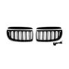 Для BMW 3 серии E90 E91 2005-2008 Высококачественная ABS Однорядная и Двухрядная Светодиодная Решетка Радиатора Передние Гоночные Решетки Глянцевый Черный