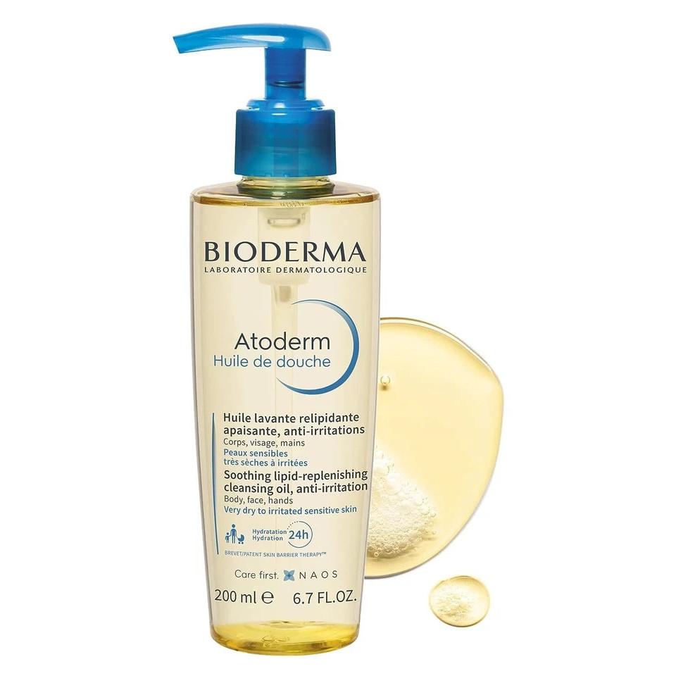 BIODERMA ATODERM HUILE DE DOUCHE Cleansing Oil For Body, Face & Hands 200ml