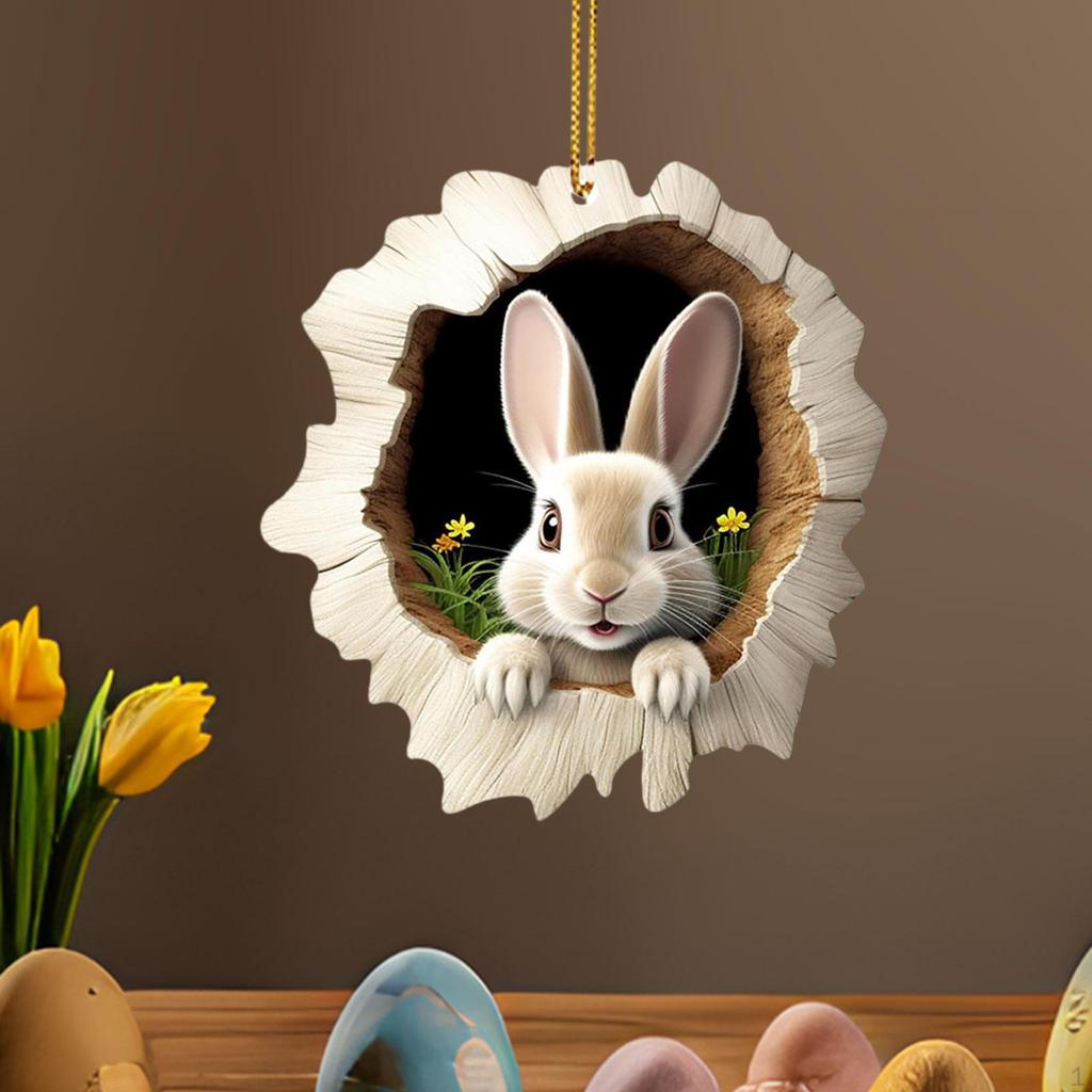 Подвеска «Пасхальный кролик», подвесной знак, акриловый «сделай сам», пасхальный венок, украшение для вечеринки