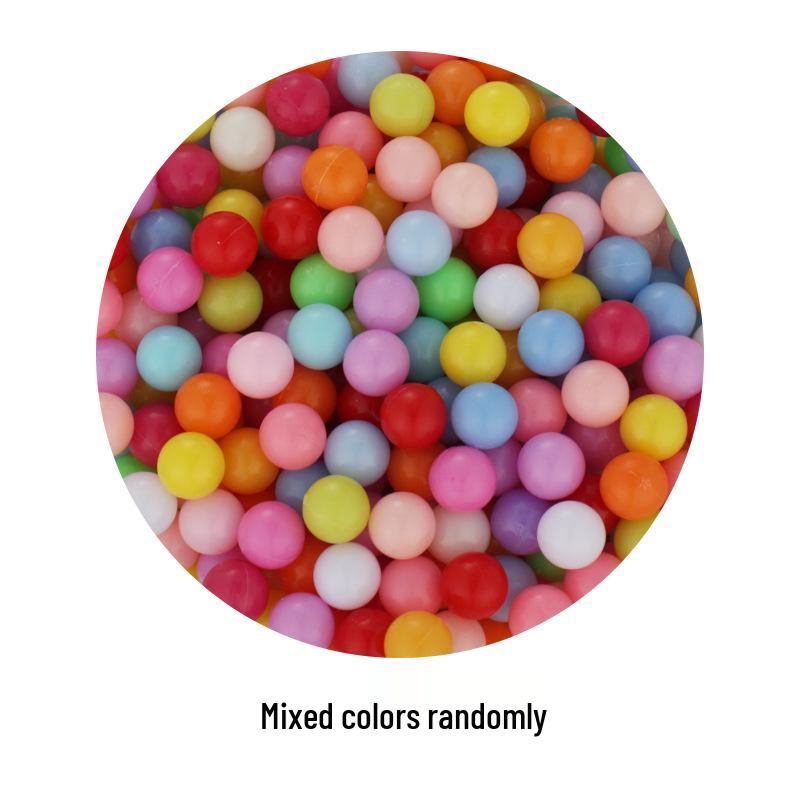Пластиковые бусины конфетных цветов: Круглые упругие мячики без отверстий для детских DIY украшений, поделок и пуль для игрушечных пистолетов.