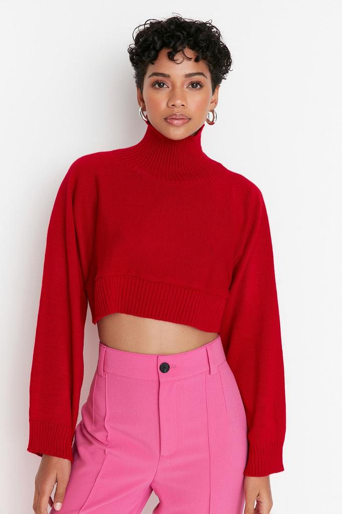 Женский свитер в элегантном стиле, супер укороченный базовый трикотажный свитер с камнями