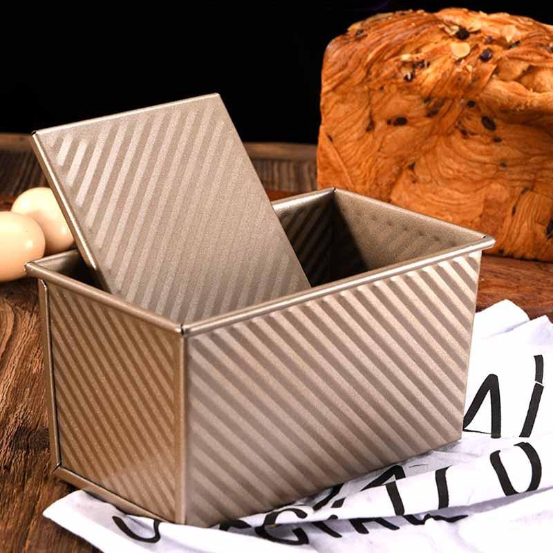 Форма для тостов 450 г с крышкой, антипригарное покрытие, для выпечки, форма для тостов в форме кубика воды для хлеба