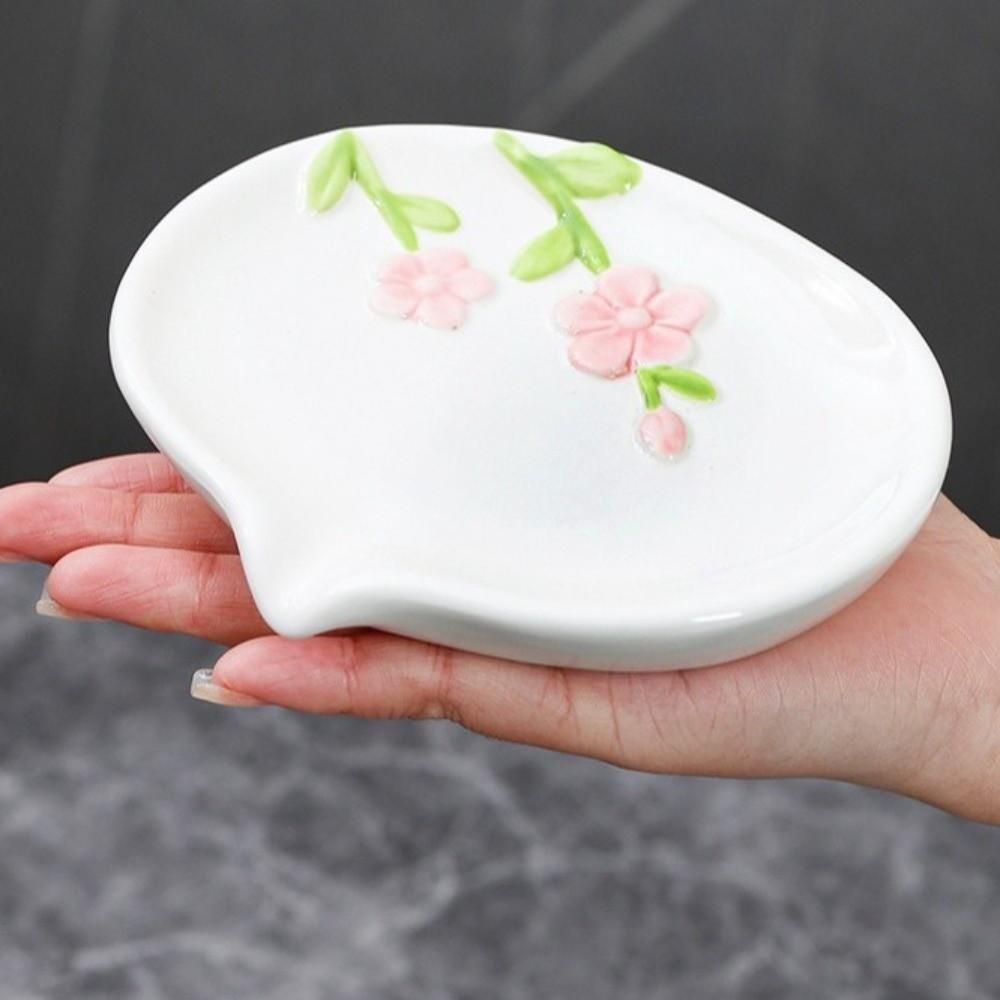 Thickened Flower Soap Holder Non Perforated Soap Dish Article Rack Sink Storage Rack Kitchen