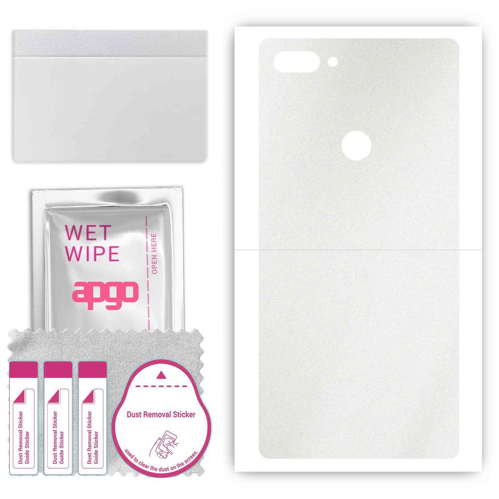 apgo Protective Skin Sticker for the Back Compatible with Oukitel Mix 2, Wrap Film, Foil, Vinyl - Pattern Matte Transparent