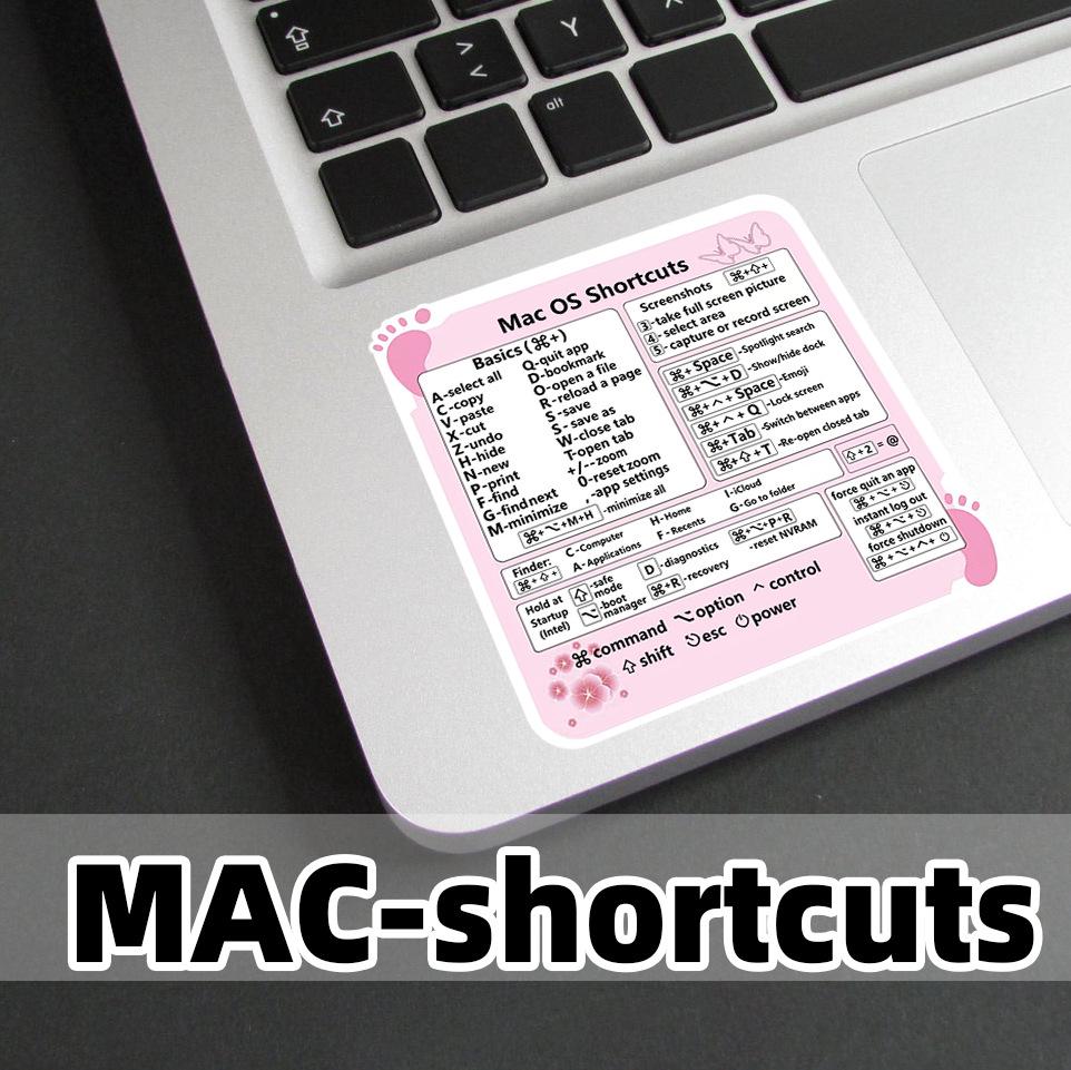 Наклейка для ноутбука MacBook от Shortcut Stickers