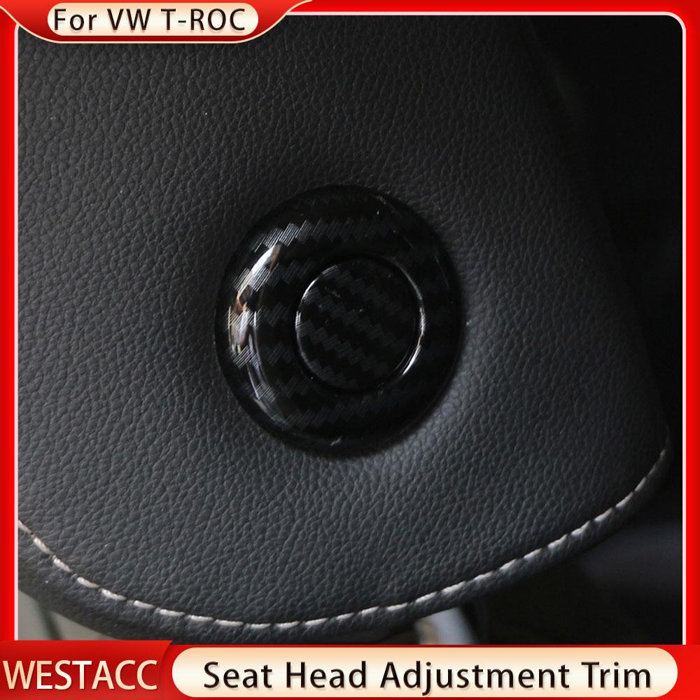4 шт./компл., регулируемая головка переднего сиденья автомобиля, наклейка, наклейка для Volkswagen VW T-roc Troc 2018 2022