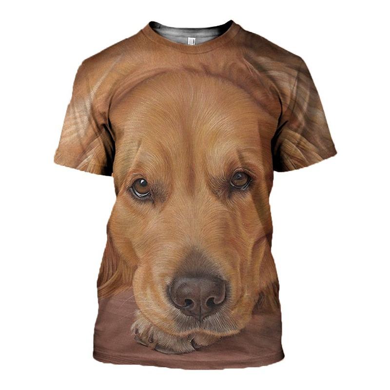 Модная мужская футболка с принтом 3D Dog Pet, повседневная свободная футболка с коротким рукавом и круглым вырезом, модная летняя футболка большого размера для мужчин, одежда