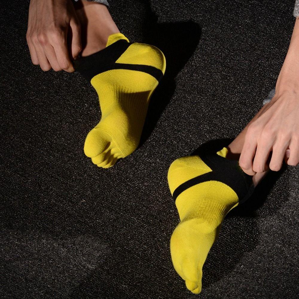 Невидимые спортивные носки с пятью пальцами Хлопковые носки для бега Мужские носки с пятью пальцами Весна/Лето