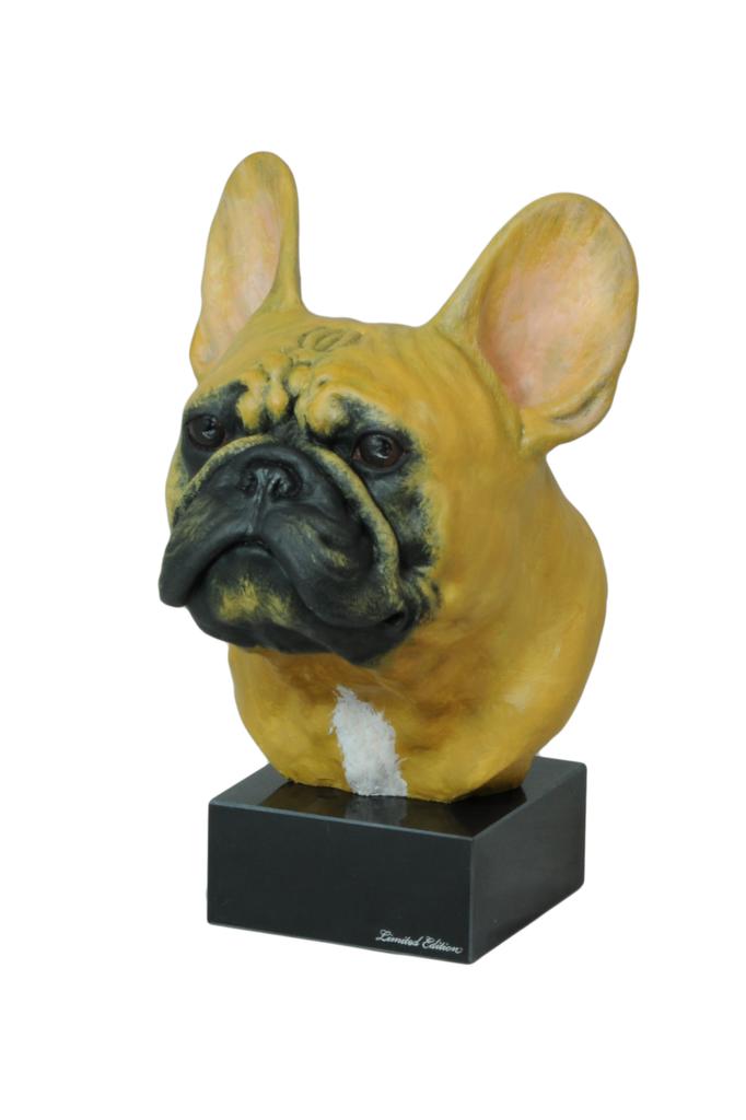 Французский бульдог, Frenchie - расписная статуэтка, статуя, фигурка, сделанная художником, бренд Art-Dog