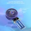 Portable Electric Fan with Smart Led Digital Display Usb Rechargeable Mini Handheld Fan 5000Mah 5 Speed Adjustable Personal Fan