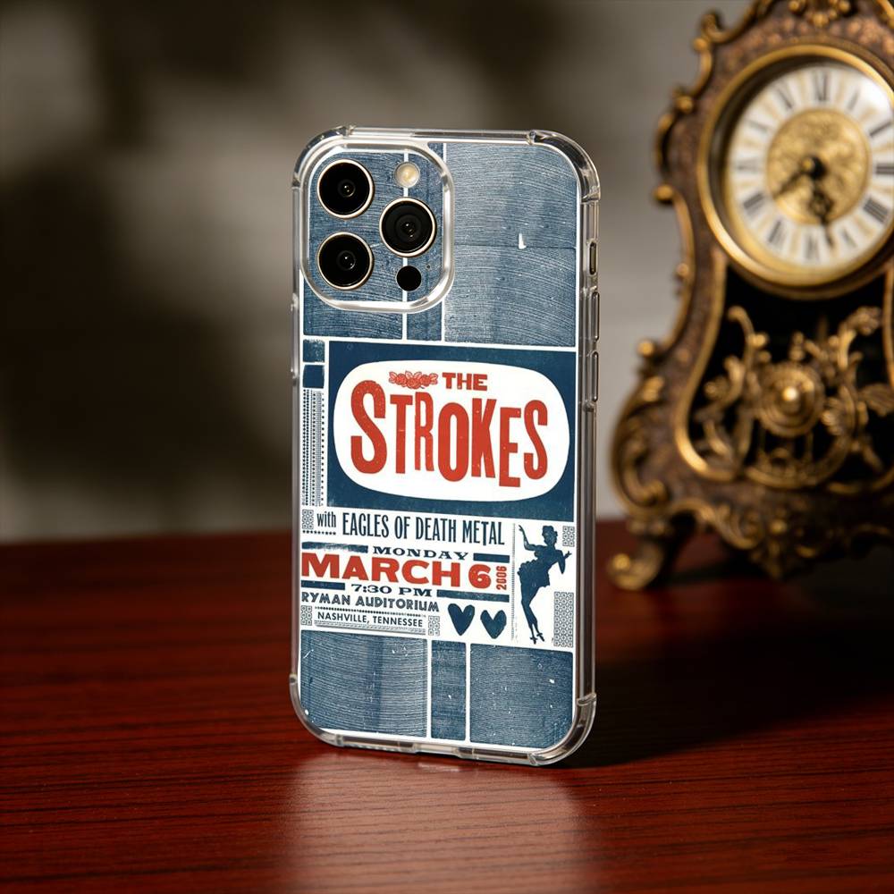 Band The S-strokes Phone Case For iPhone 17 16 15 14 13 12 11 Mini Pro Max Plus Transparent Cover